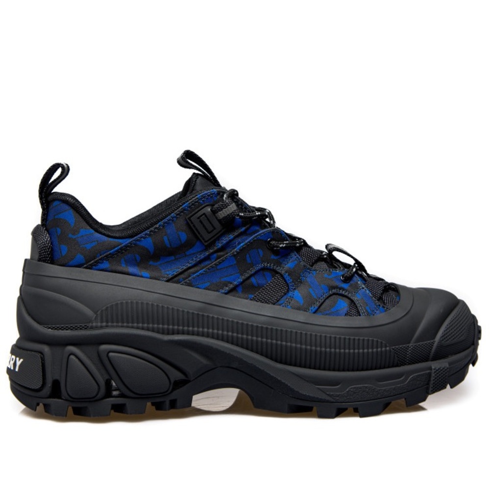 Burberry Arthur Monogram Low Top Chunky Sneakers Size 11 Black Blue